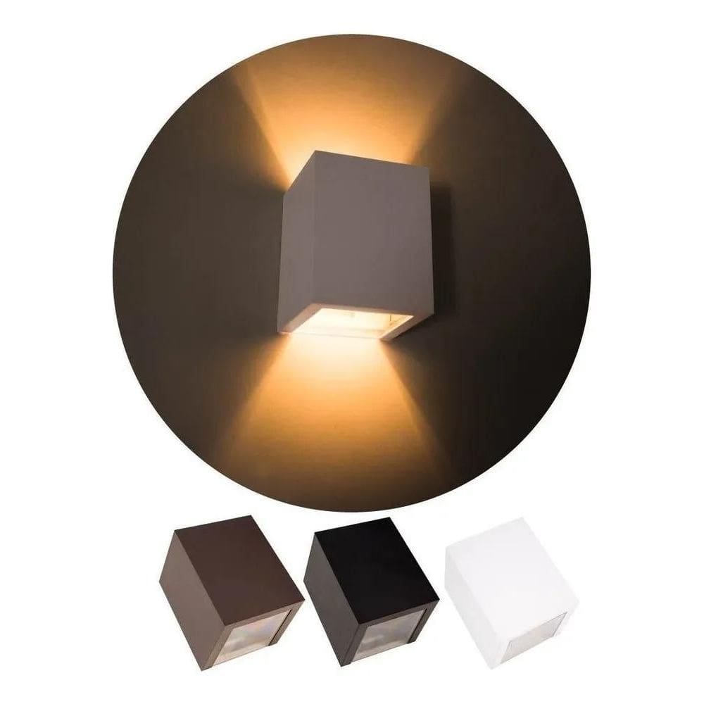 2X Arandela Efeito 2 Focos Sem Friso Box Policarbonato St138