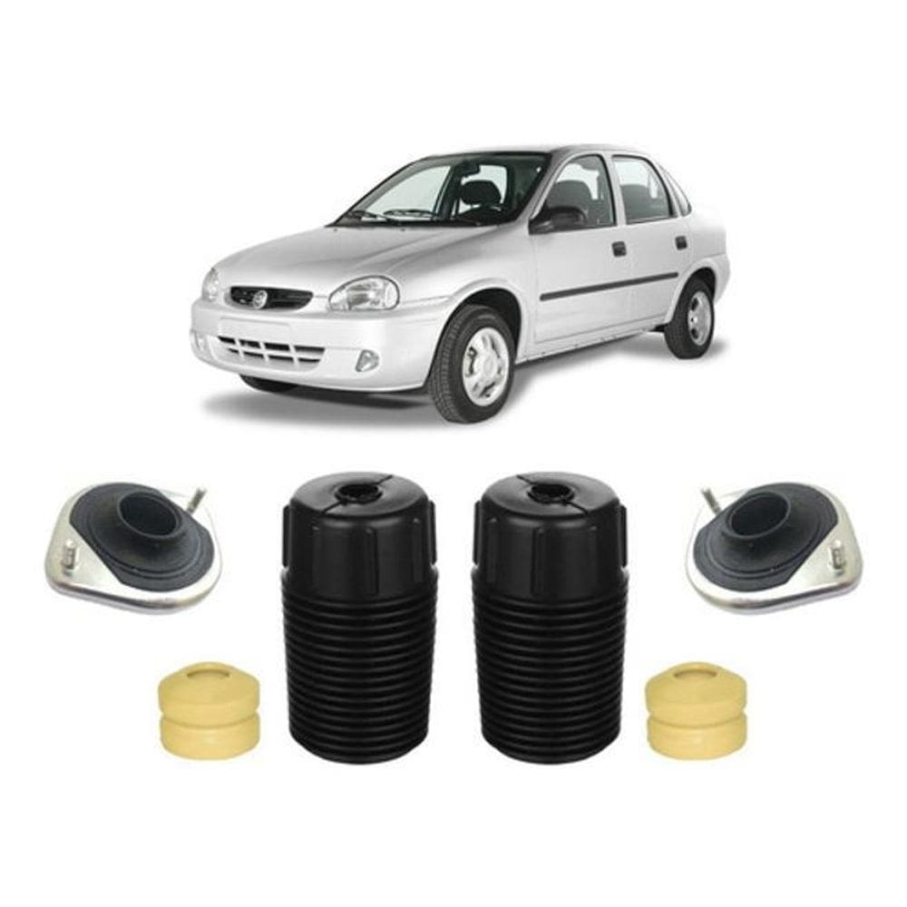 2 Kit Coxim Batente Dianteiro Gm Corsa 1997 1998 1999 2000