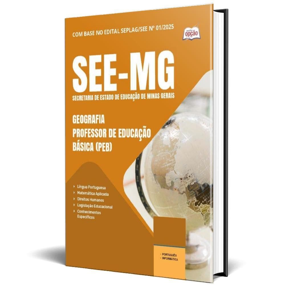 Apostila See Mg 2025 Geografia Professor Educação Básica Peb