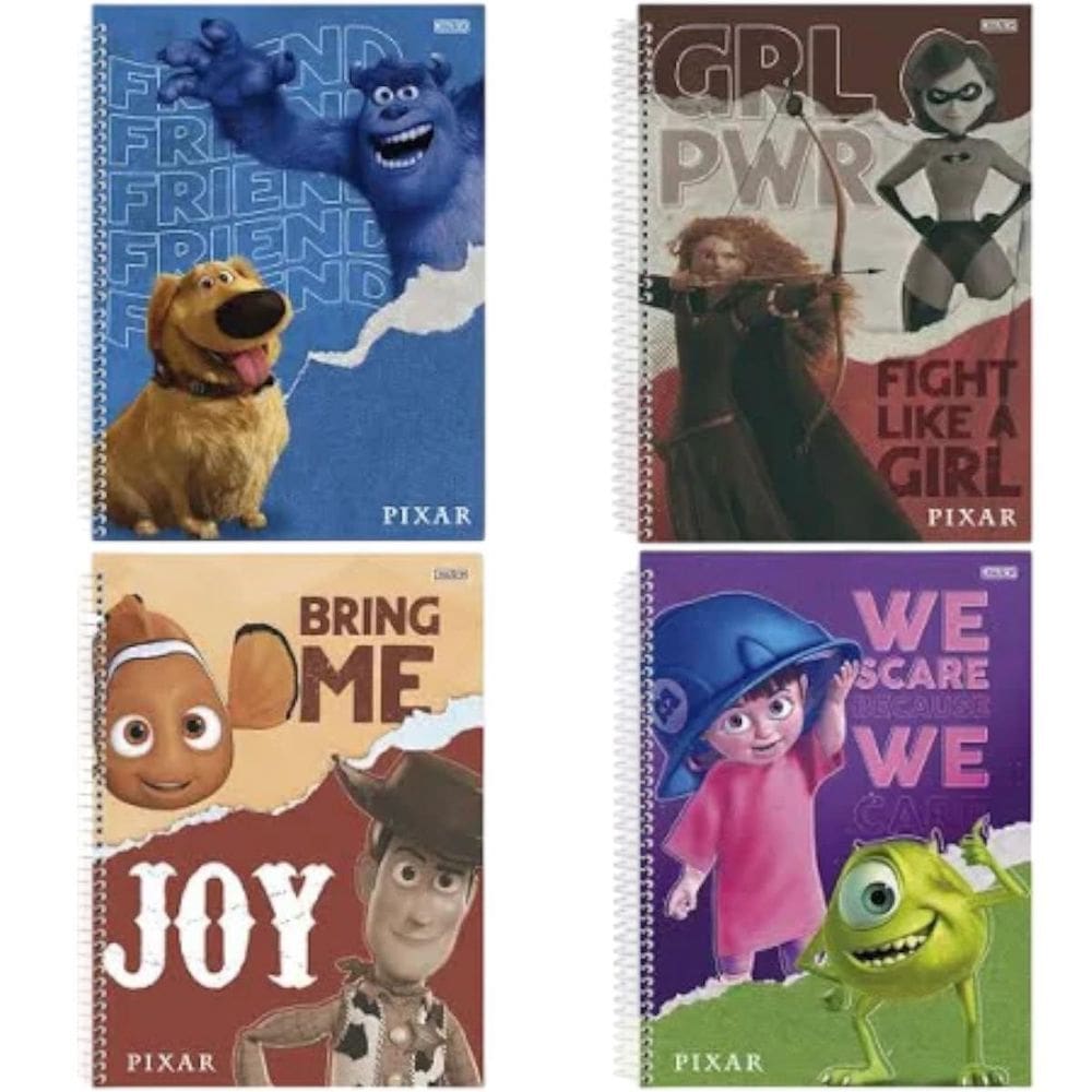 Caderno Universitario 10M 160F Pixar Disney