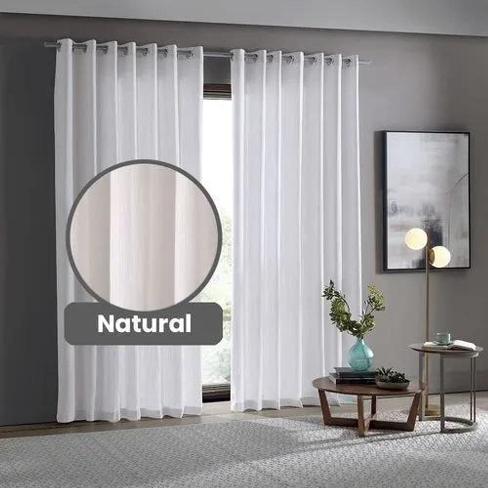 Cortina Rustica Lugo 4,2 X 2,5 - Bella Janela Natural