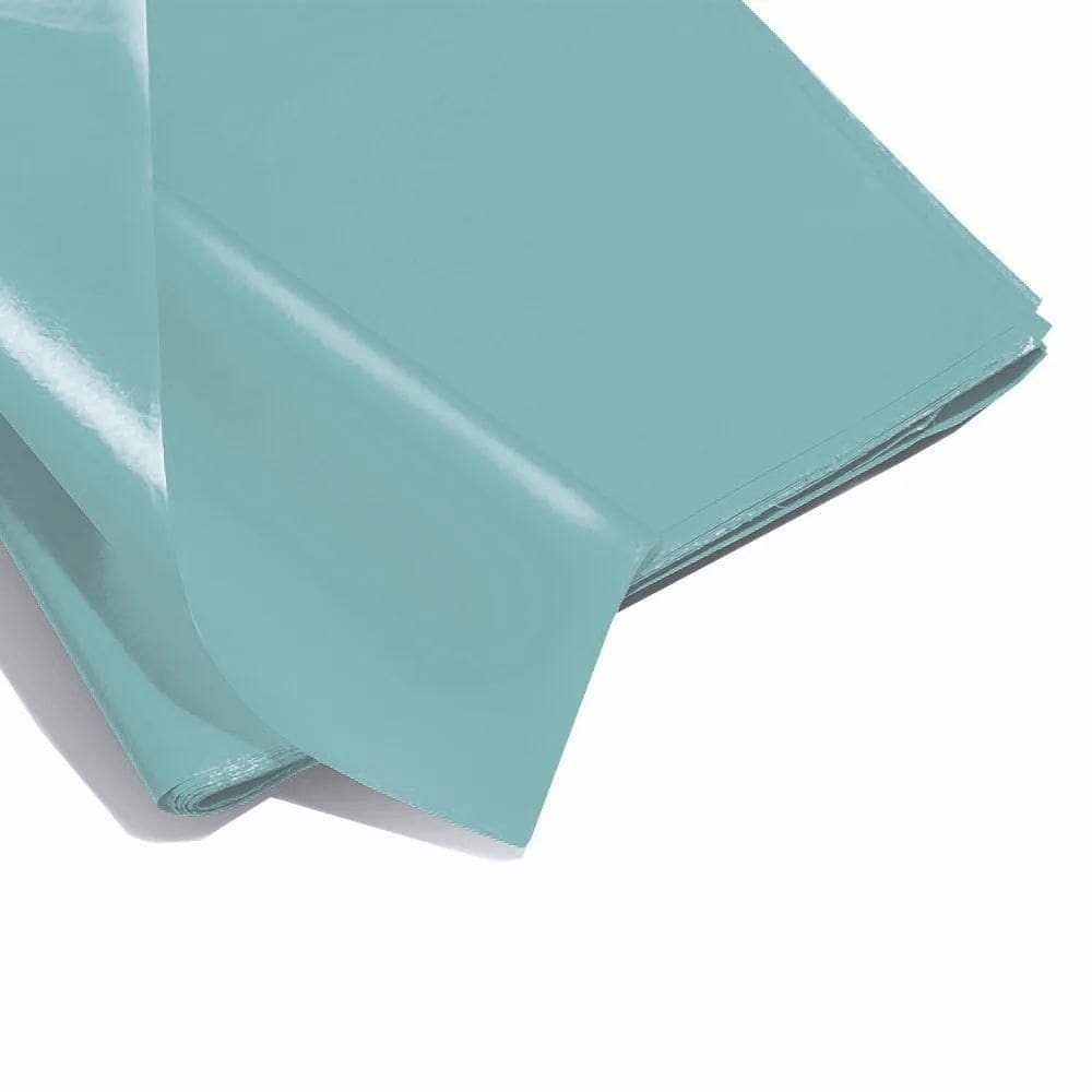Kit 7 Folhas Papel De Seda Azul Pastel 48Mm X 60Mm