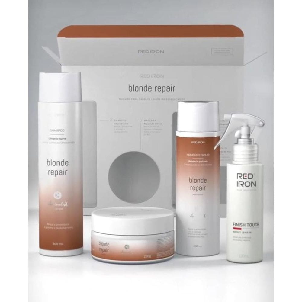 Red Iron Caixa Kit Blonde Repair 3+1