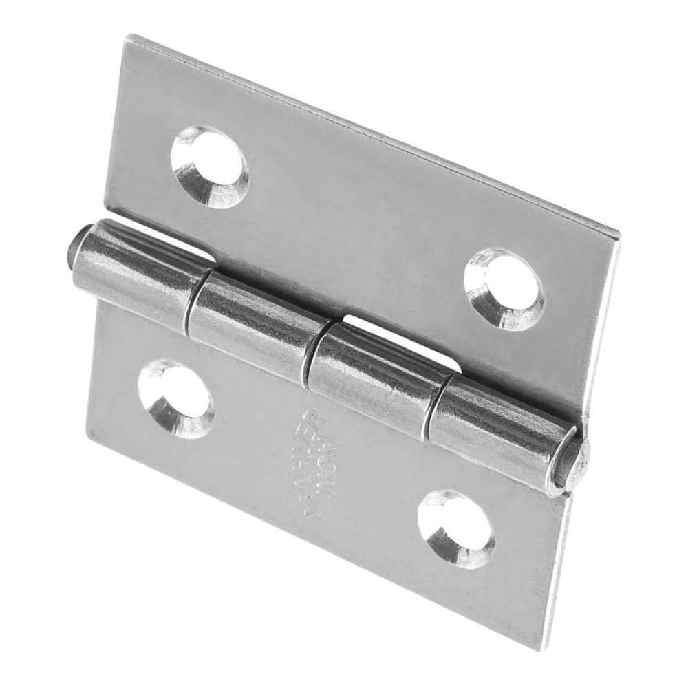 Dobradiça Aço Inox 4 Furos 28X 53 X 0,8Mm Multi Uso Geral