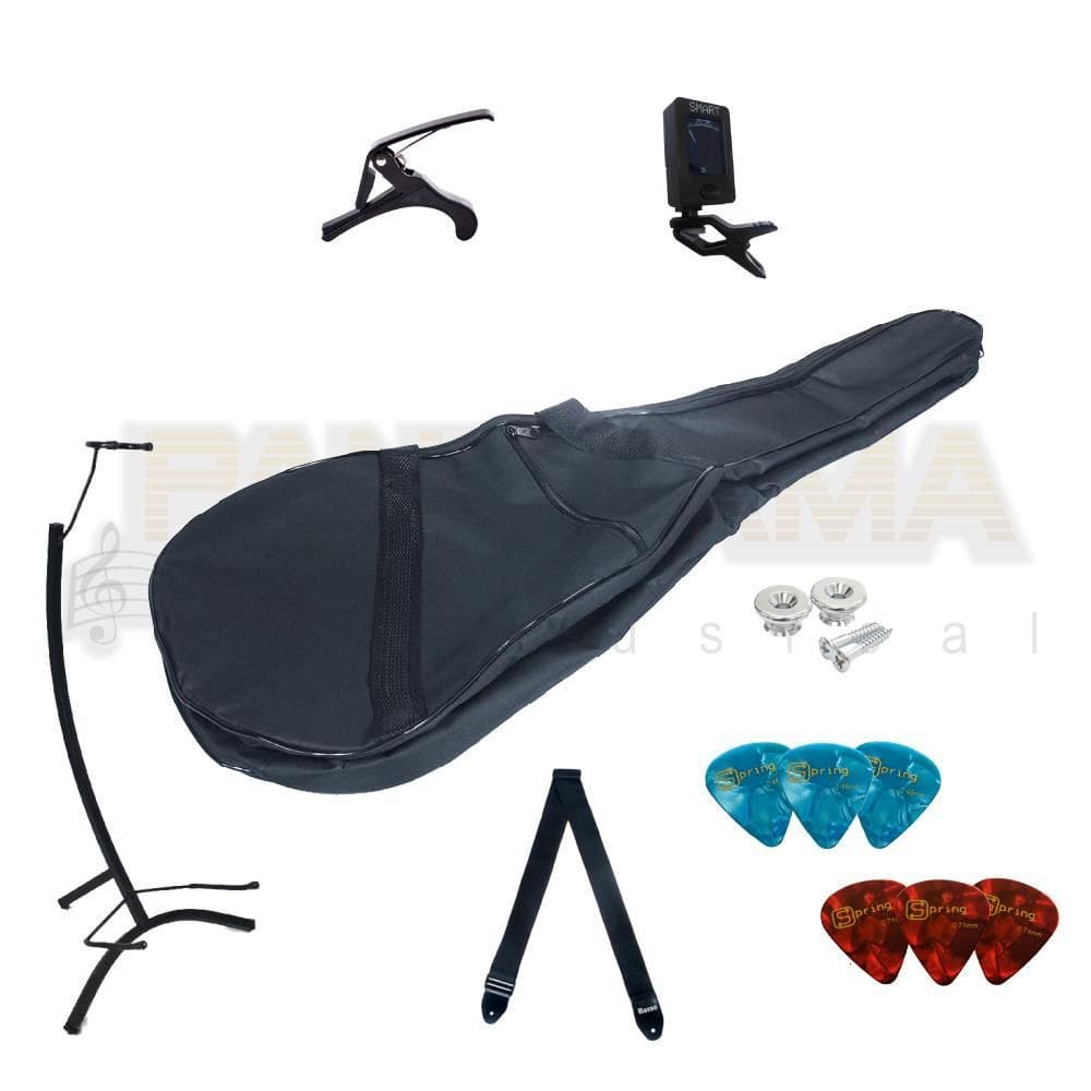 Kit Acessórios Violão Folk Acústico Simples Kit C/7 Itens
