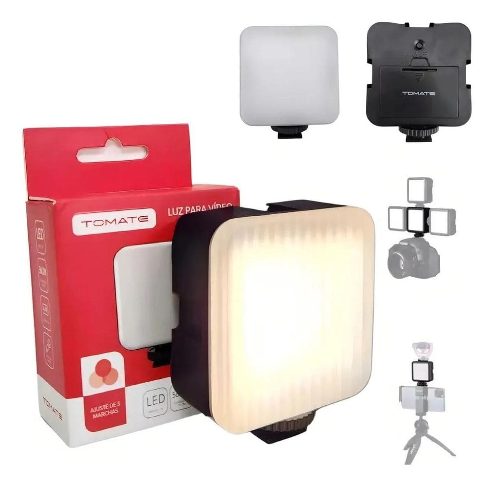 Iluminador Led Portátil A Pilhas Aaa Para Lives E Tutoriais