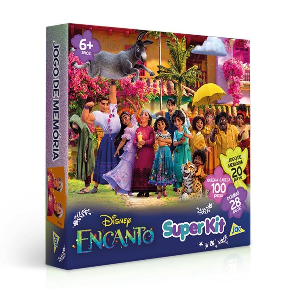 Super Kit 3 Jogos Em 1 Encanto Quebra-Cabeça -3036 Toyster