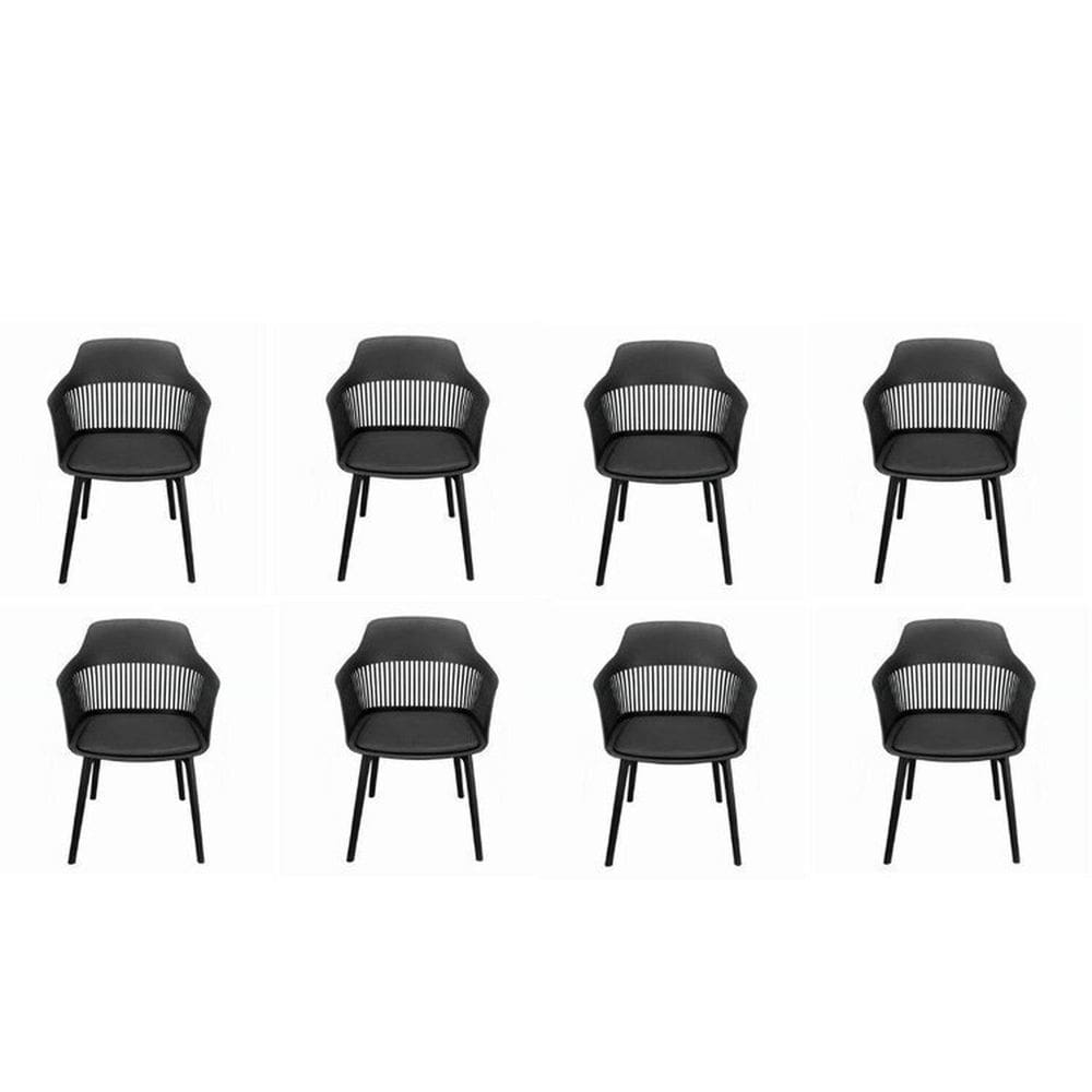Kit com 8 Cadeiras Mena para Sala de Jantar Preto