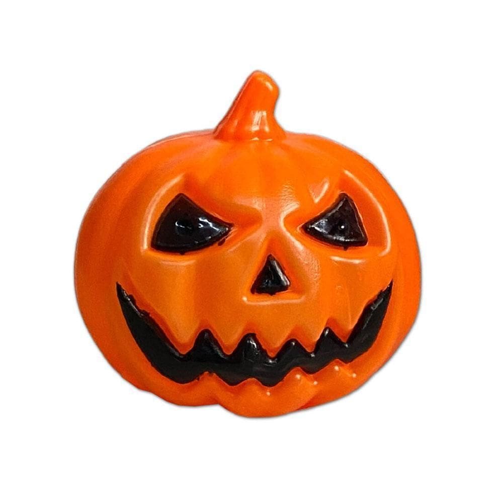Mini Abóbora Plástico Decorativa 8X8Cm Laranja Halloween