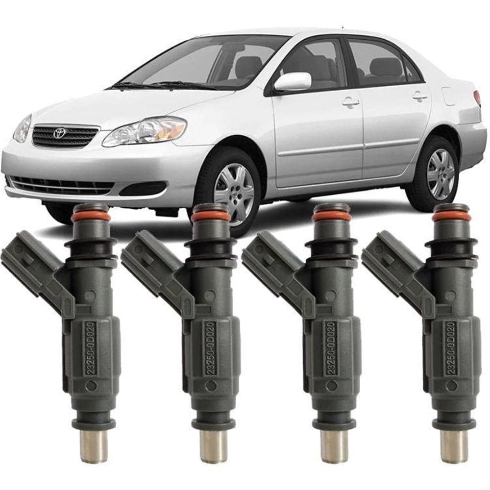 Kit 4 Bicos Injetores Toyota Corolla Fielder 1.6 2003 A 2008