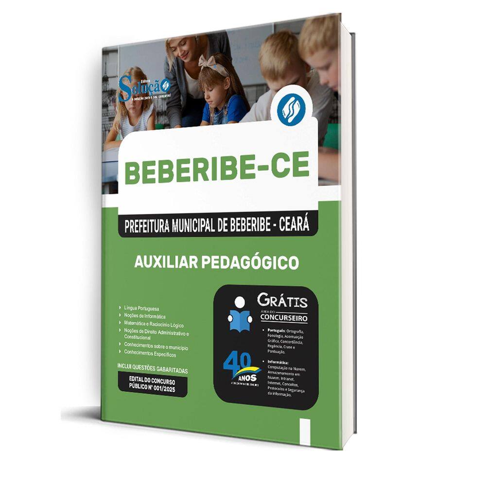 Apostila Prefeitura Beberibe Ce 2025 - Auxiliar Pedagógico