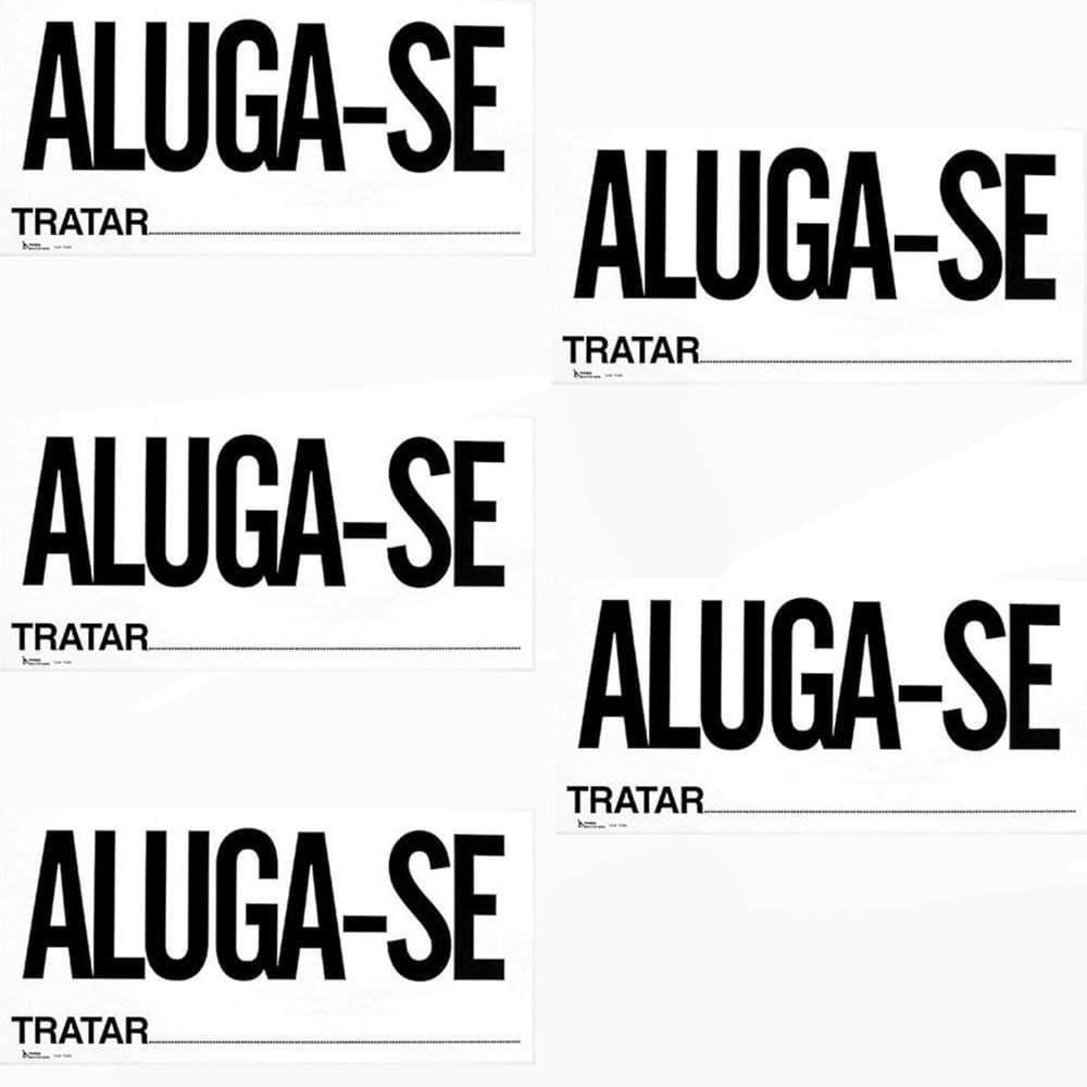 Kit 5X Tamoio 1024 Cartaz Aluga-Se