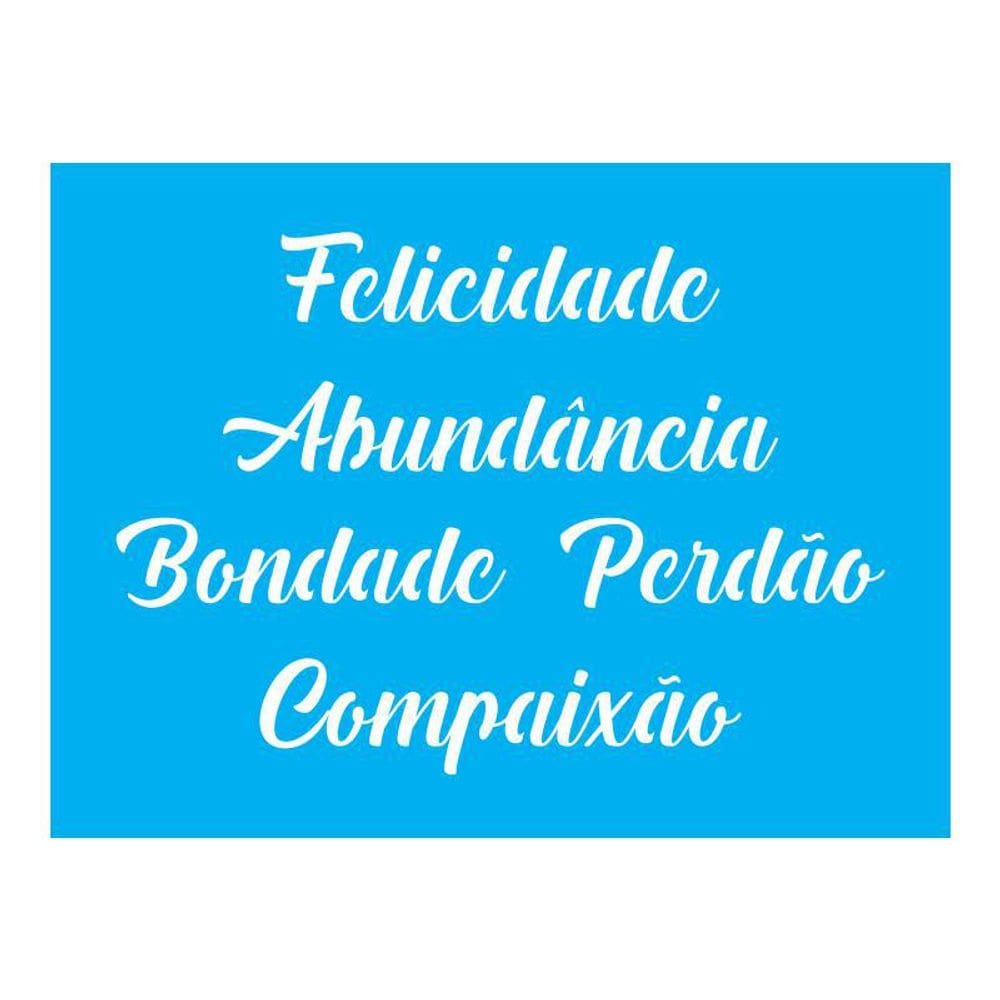 Stencil Tamako Palavras - 15X20Cm - Ref A2285