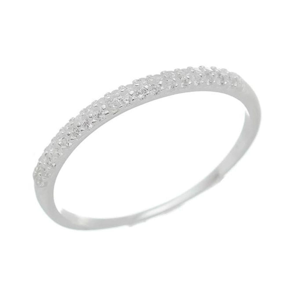 Anel de Prata 925 Cravejado com Zircônia - Anti Alérgico