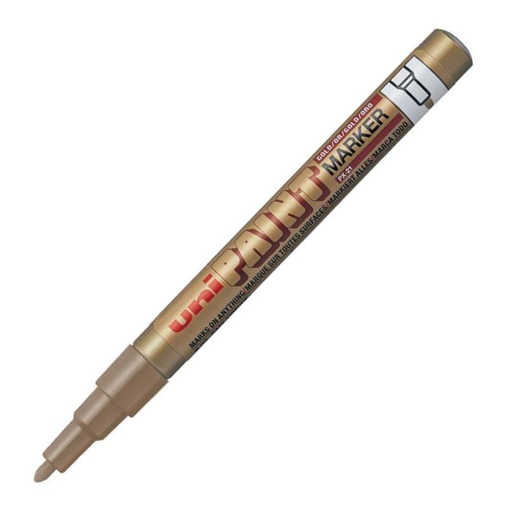 Pincel marcador permanente ouro PX 21 Uni Paint
