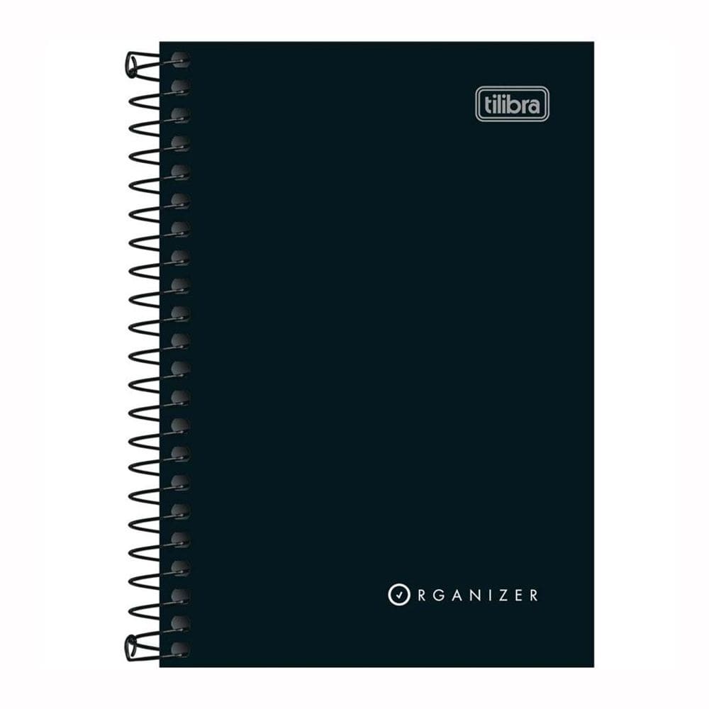 Caderneta espiral capa flexível 1/8 160fls Organizer Tilibra