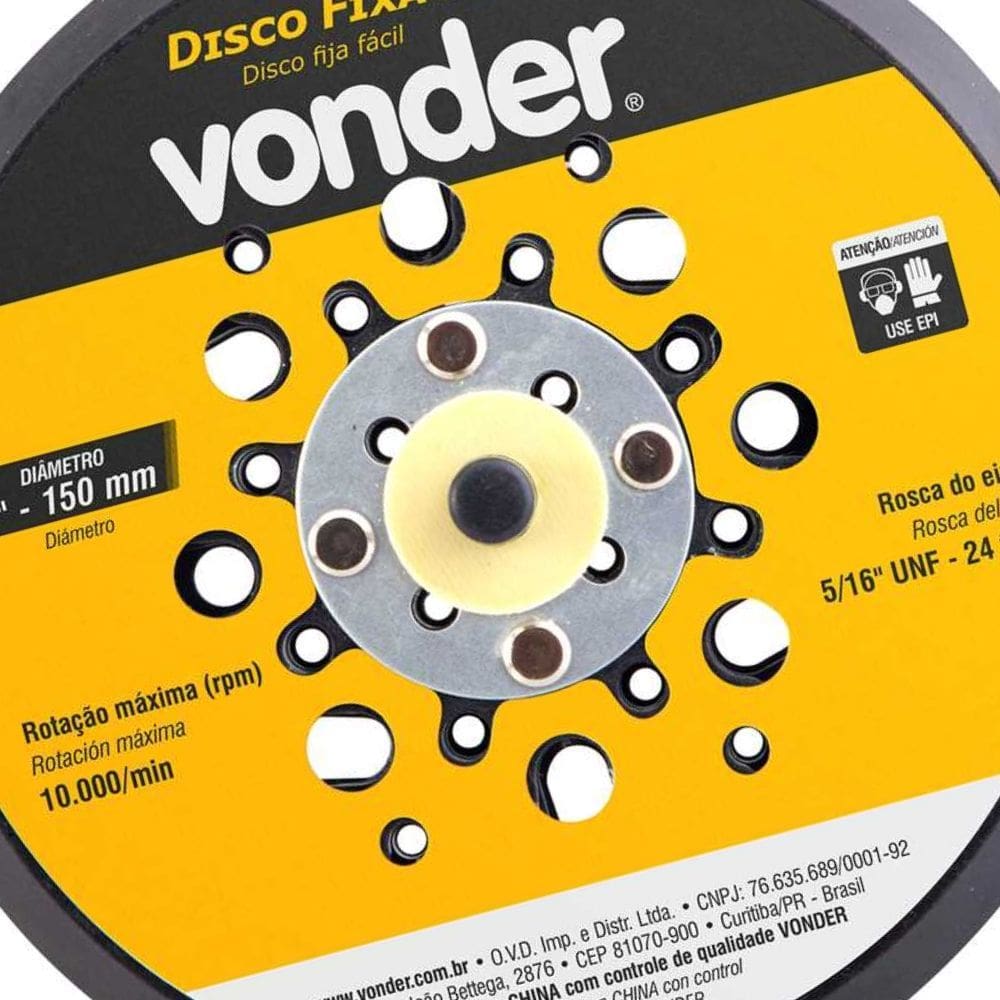 Disco Fixa Fácil 150mm Para Lixadeira LRV350B Vonder