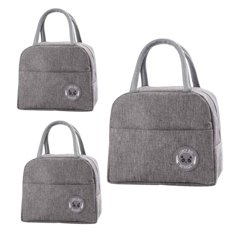 Kit 3 Bolsa Térmica Iguais Feminina Fitness Viagem - Cinza