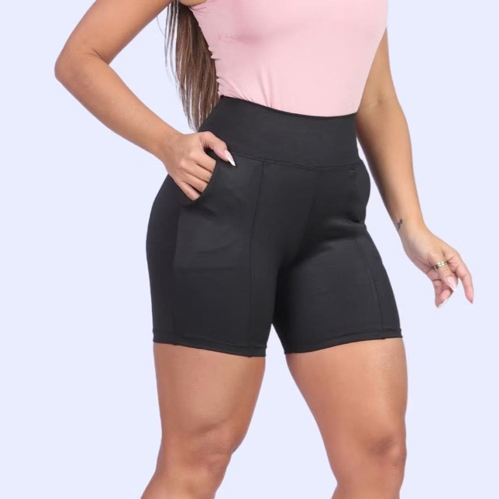 Bermuda Feminina Suplex Com Bolso Frontal