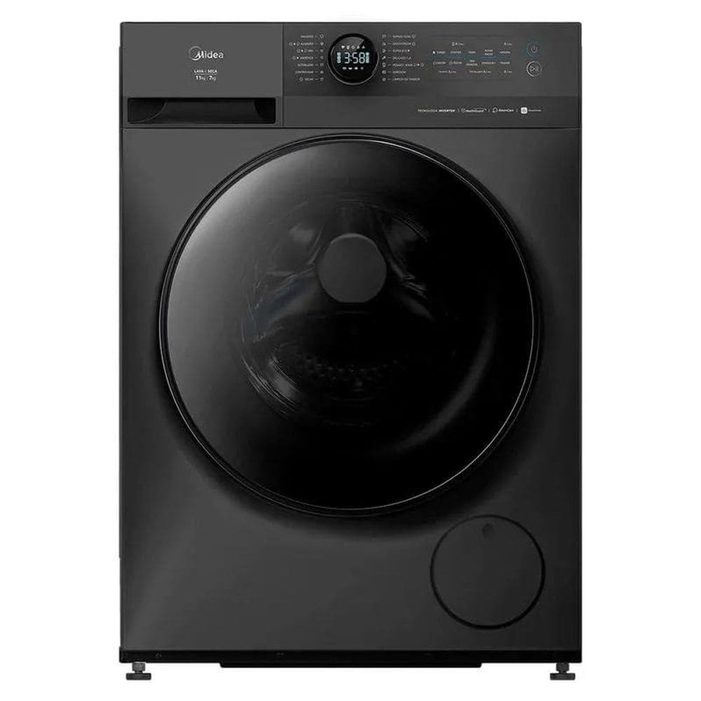 Lava e Seca Midea 11kg Titanium Slim HealthGuard Conectada MF201D110WB
