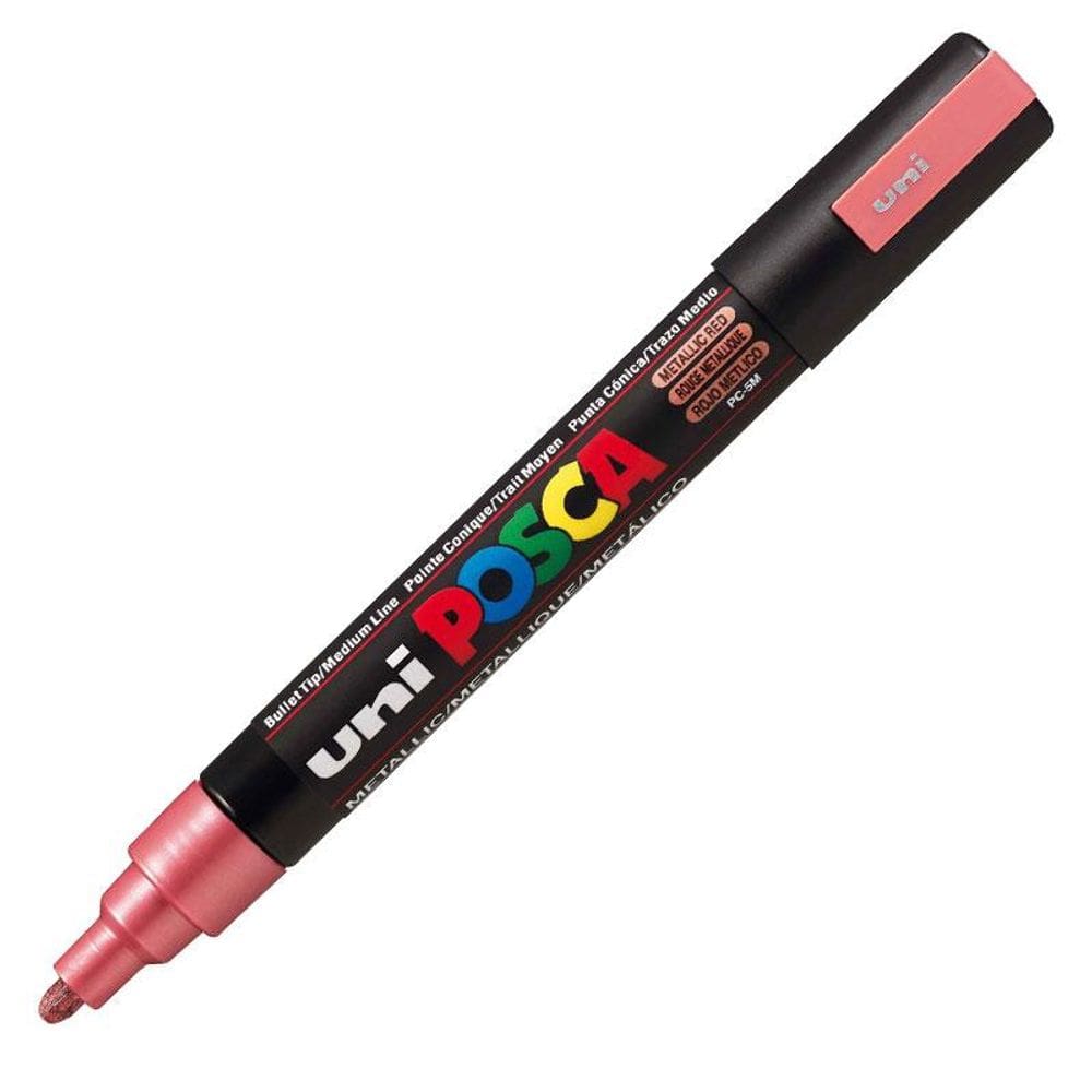 Caneta Posca PC 5M vermelho metálico Uni Ball
