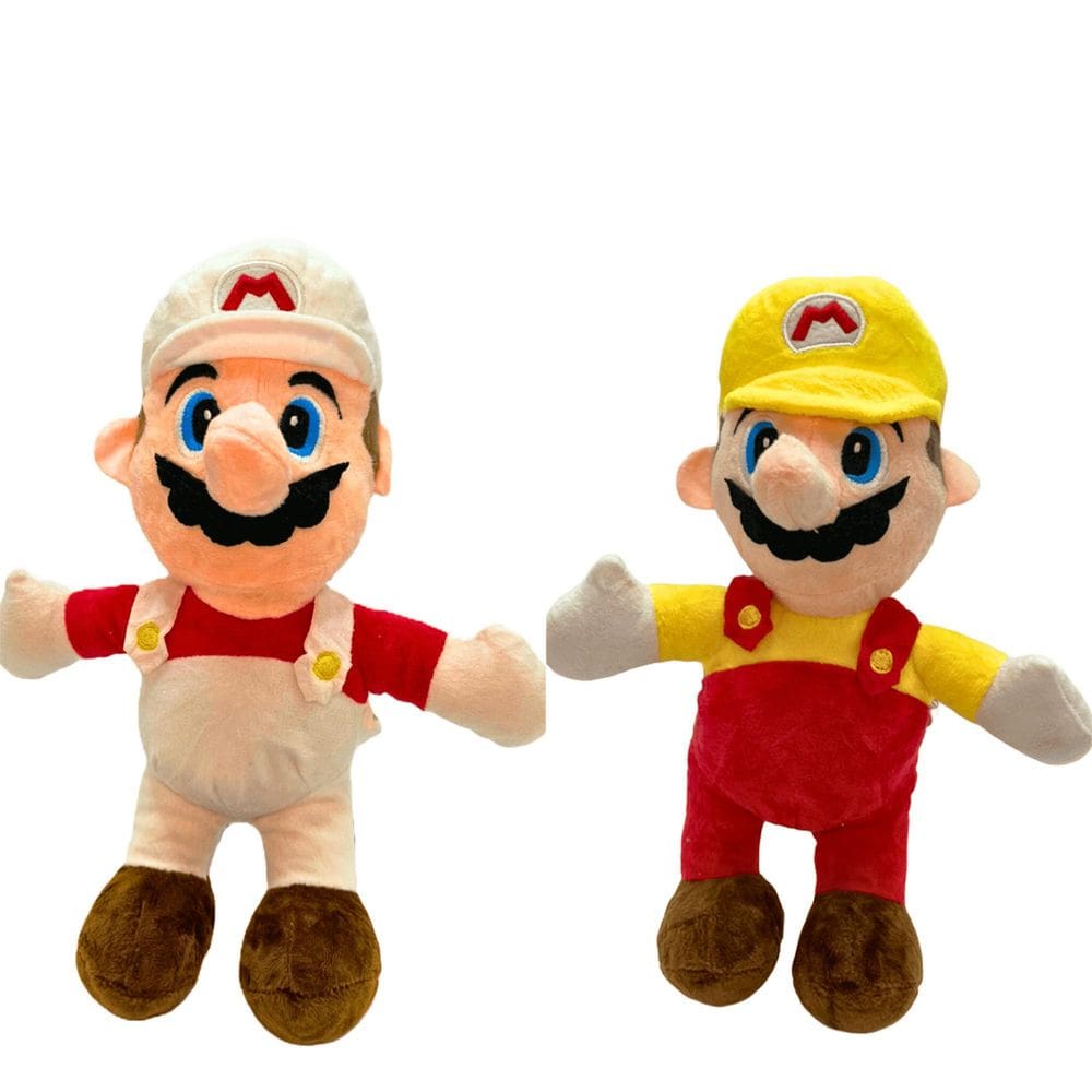 Brinquedo Pelúcia Super Mario Bros E Luigi 25Cm - Kit