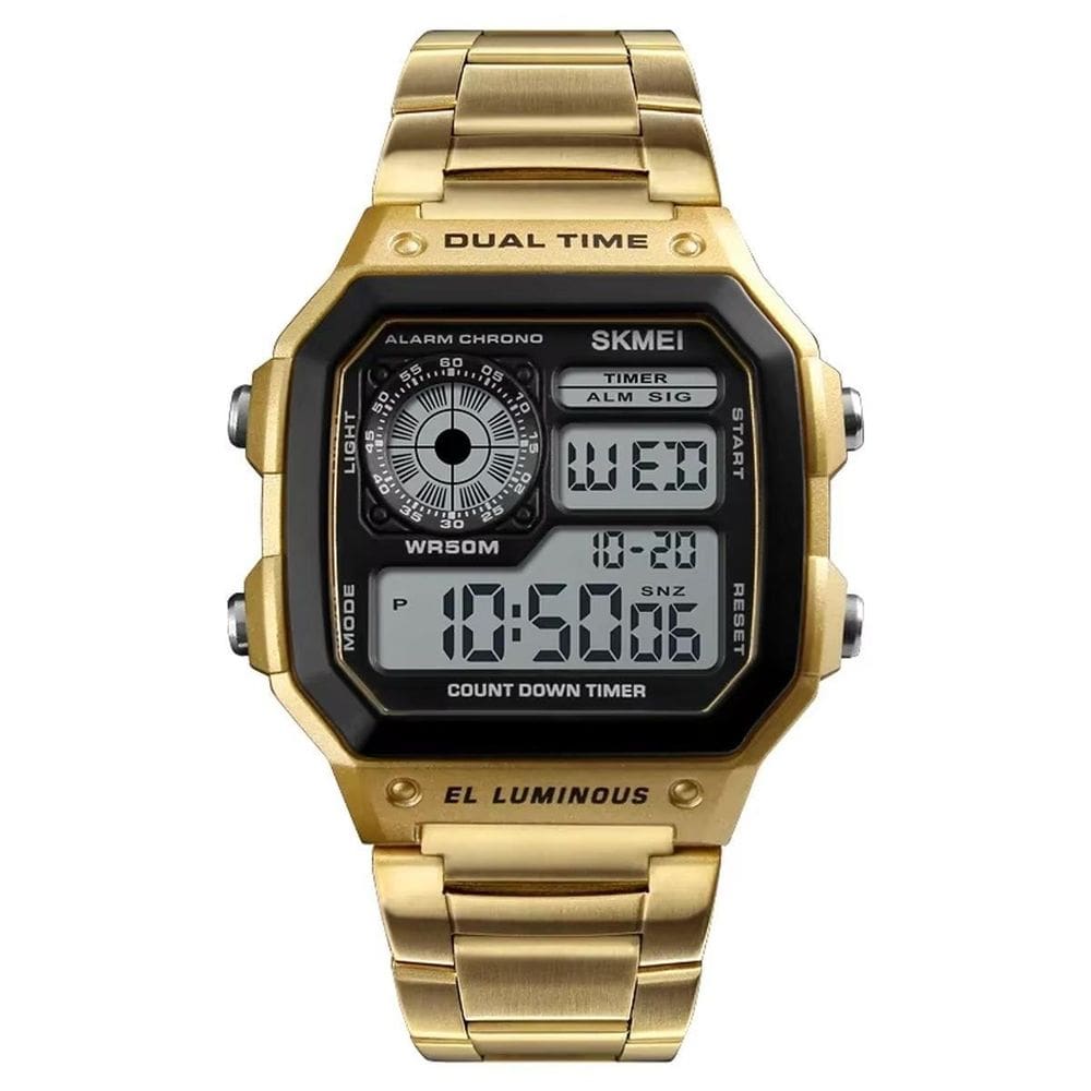 Relógio Masculino Skmei Digital 1335 Dourado