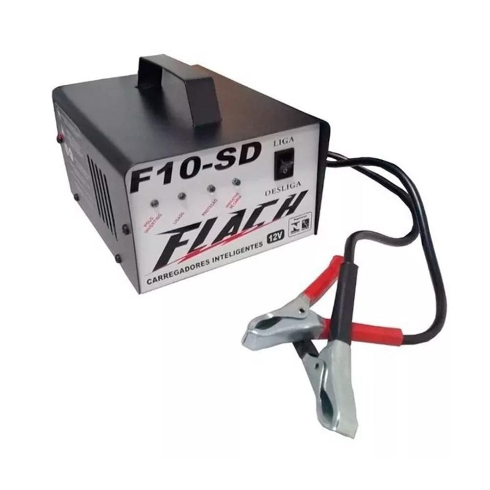 Carregador De Bateria Automático 12V Flach F10-Sd