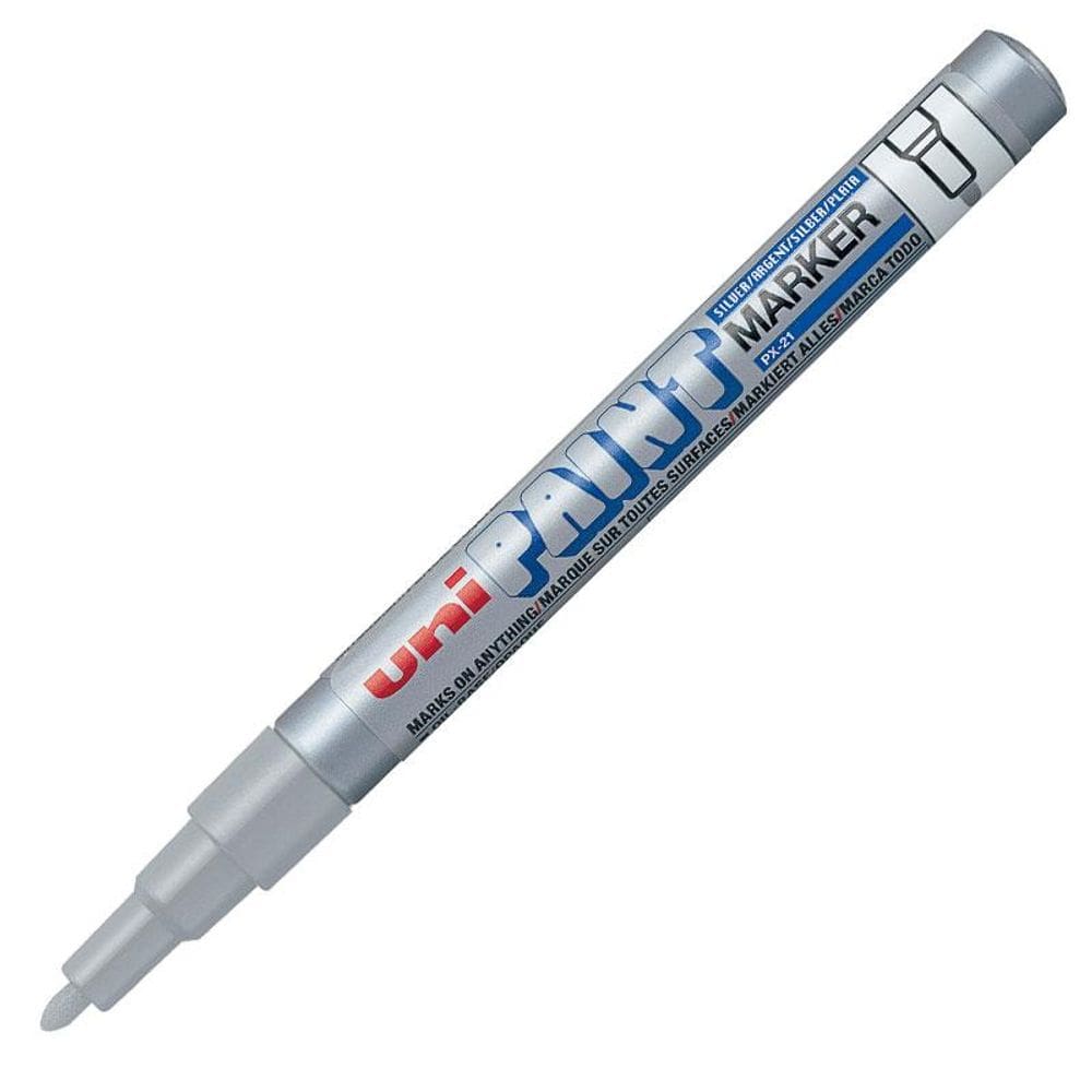 Pincel marcador permanente prata PX 21 Uni Paint