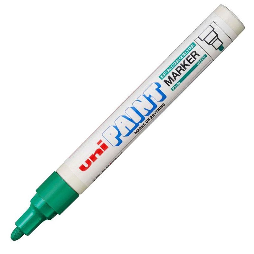 Pincel marcador permanente verde PX 20 Uni Paint