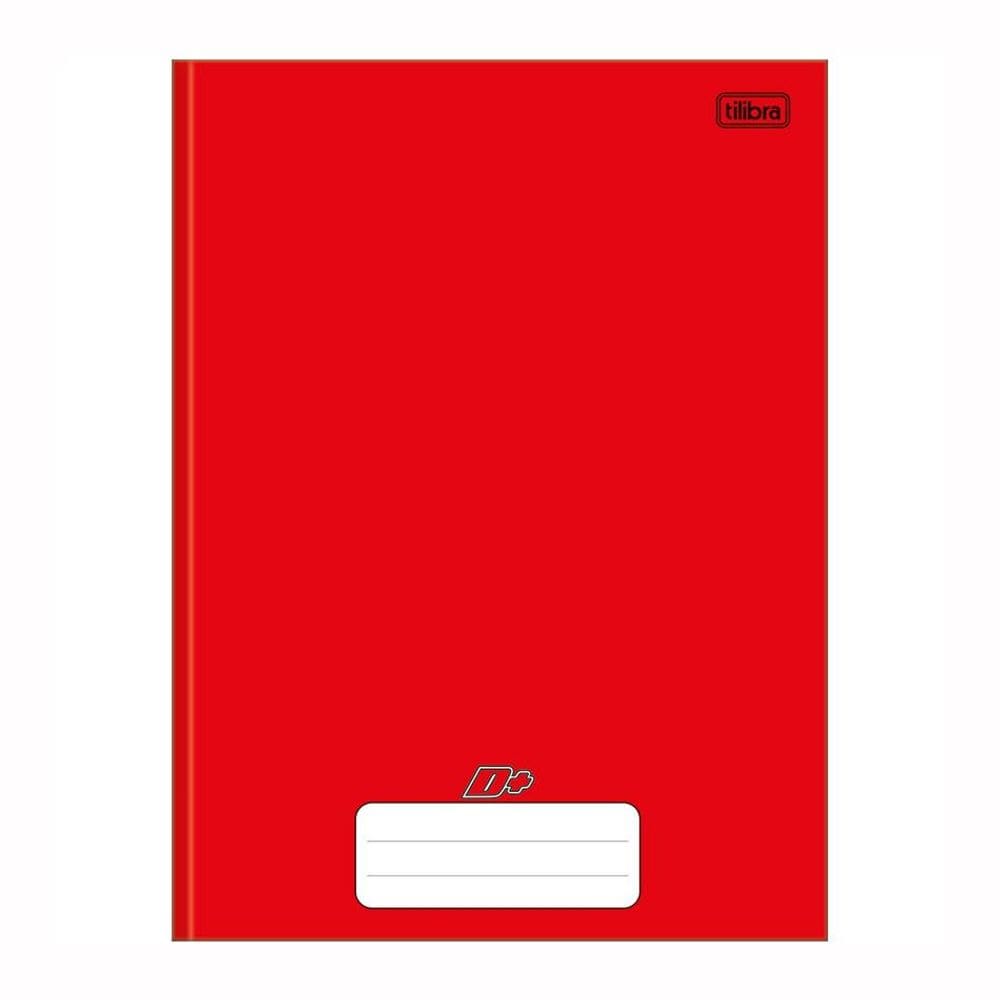 Caderno brochurão capa dura 1x1 D mais Vermelho Tilibra