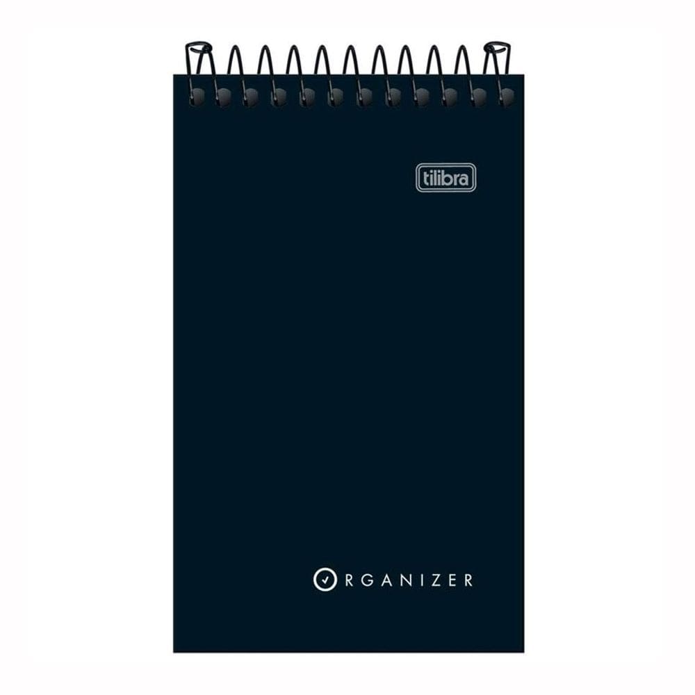 Caderneta espiral capa flexível 1/64 60fls Organizer Tilibra