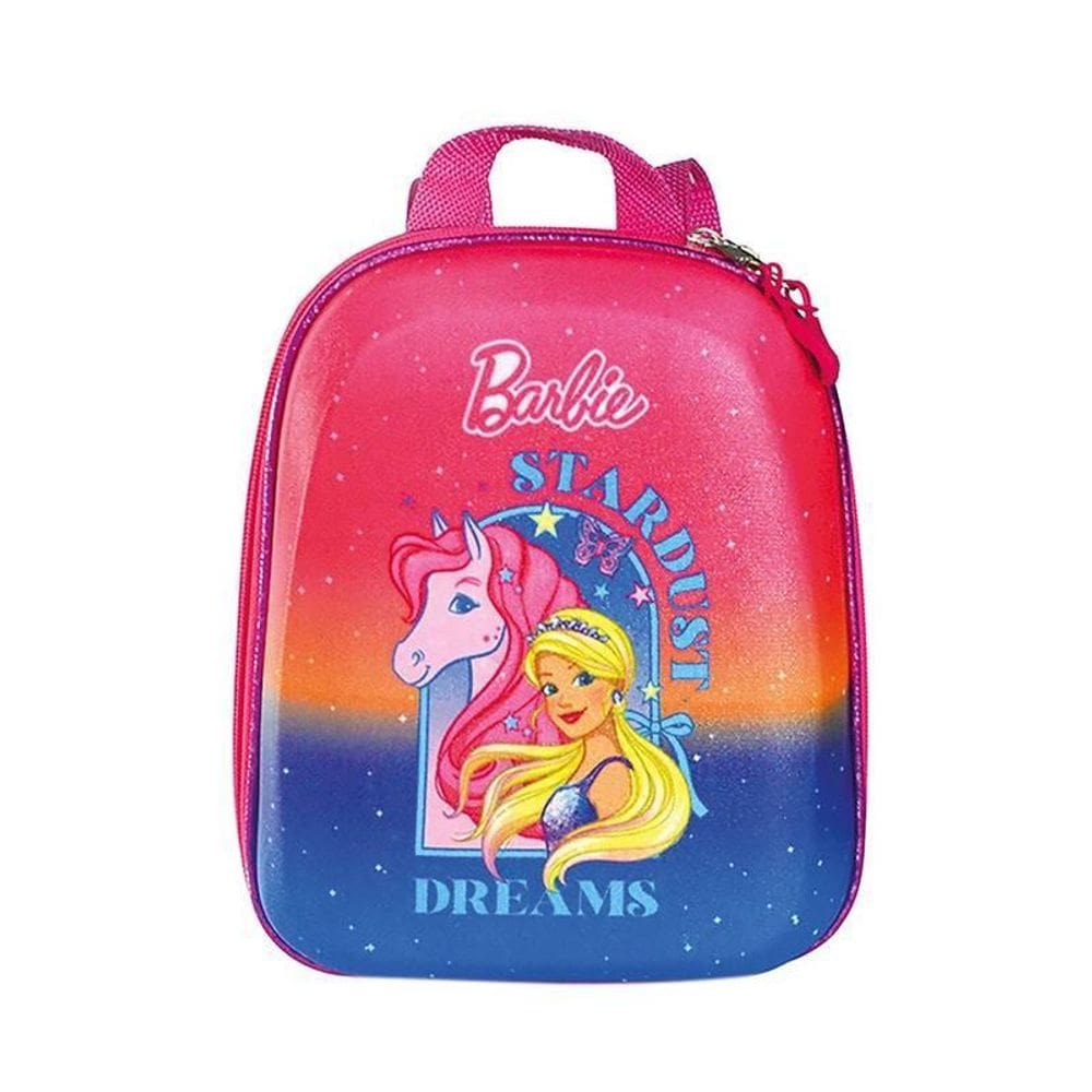 Mochila Escolar Infantil De Costas Barbie Unicórnio Degradê