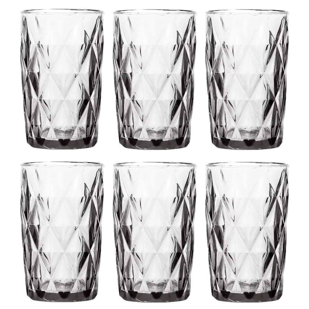 Conjunto Jogo 6 Copos Vidro Diamond Alto Grande 390Ml Linha