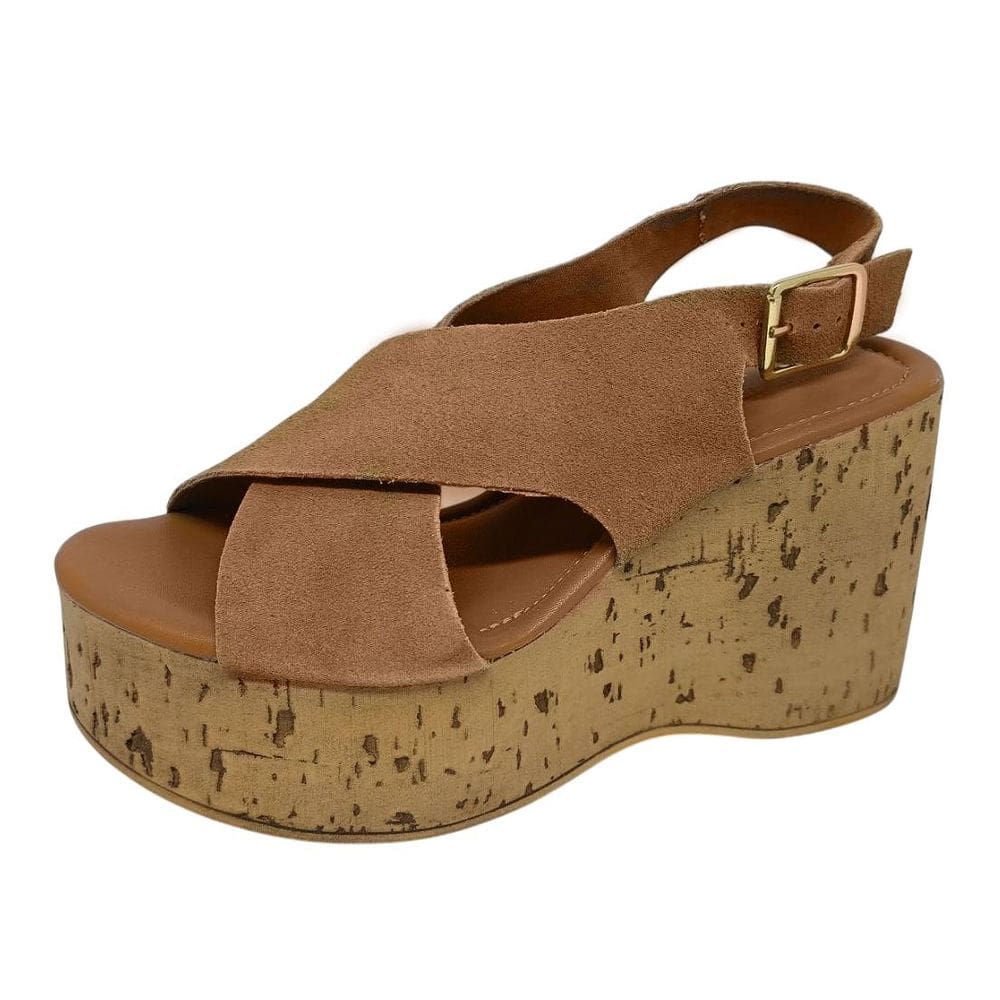 Sandália Feminina Anabela Alta Salto Bloco Moderno Bottero