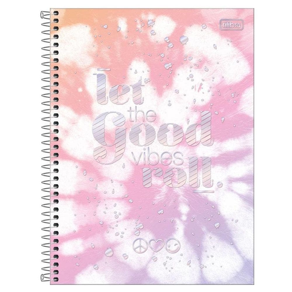 Caderno espiral capa dura univ 10x1 160 fls Good Vib Tilibra