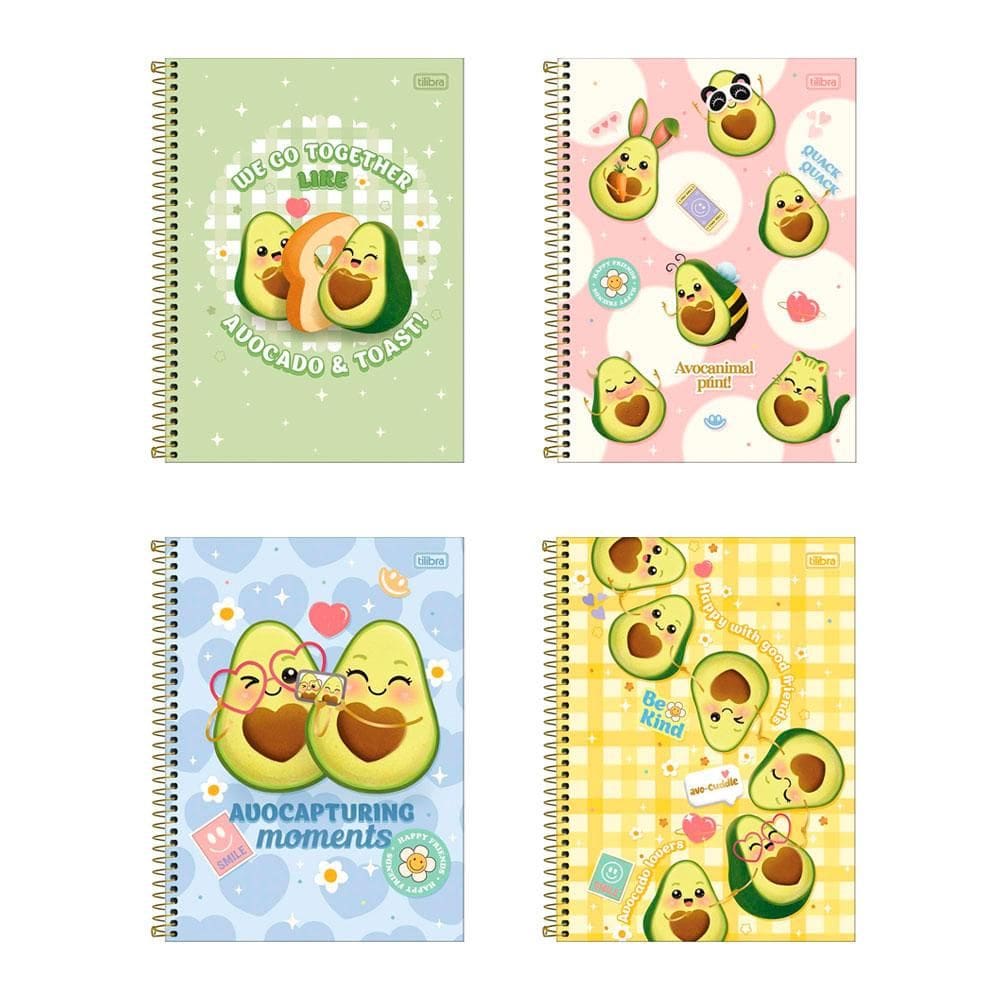 Caderno capa dura universitário 1x1 80fls Abacute Tilibra