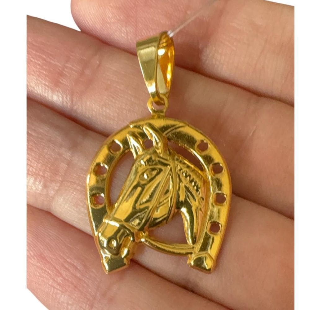 Pingente Ferradura M - Banhado A Ouro 18K