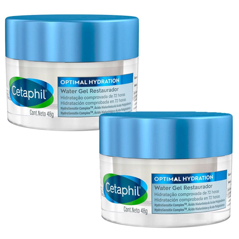 Kit 2 Cetaphil Optimal Hydration Water Gel Restaurador 48g