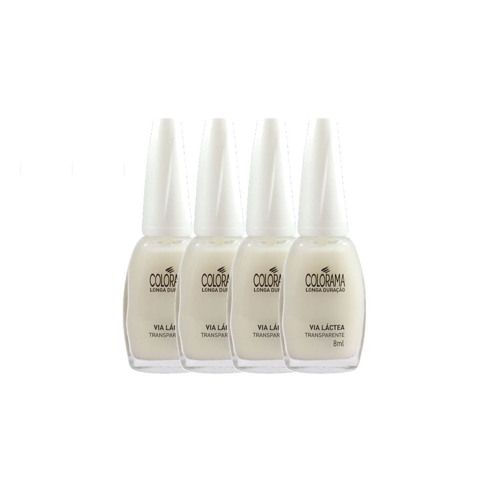 Kit 4 Esmalte Colorama Natural Cor Via Láctea Transparente com 8ml