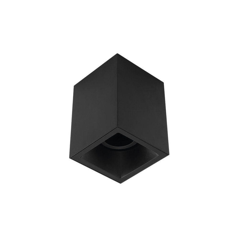 Spot De Sobrepor Recuado Stella Square Out Par 20 E27 Bivolt Preto