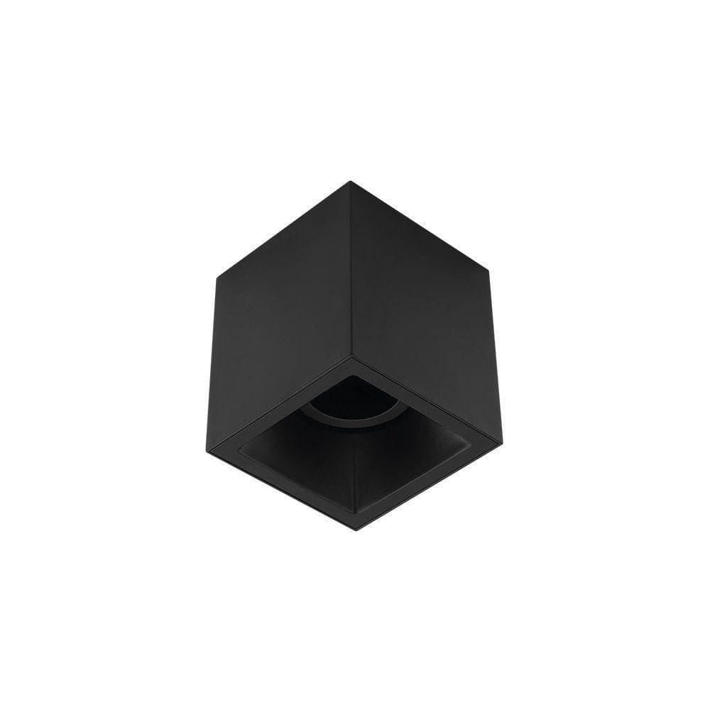 Spot De Sobrepor Recuado Stella Square Out Ar70 Gu10 Bivolt Preto