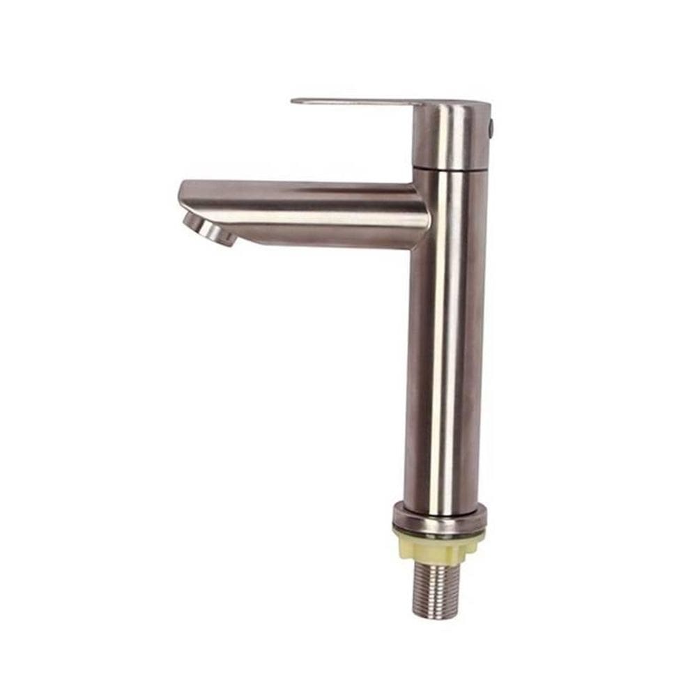 Torneira De Bancada Retro Para Lavatório Aço Inox Rosca 1/2