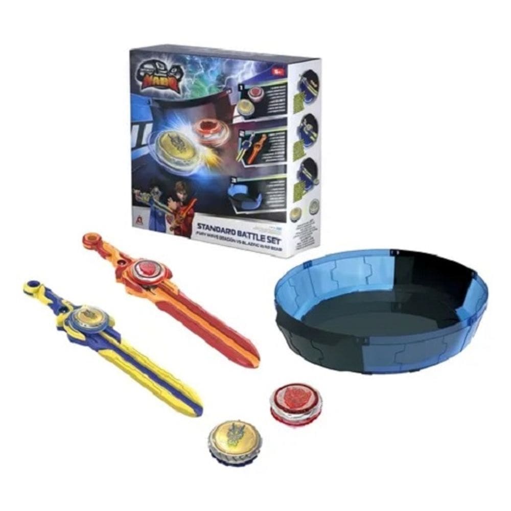 Infinity Nado S6 Battle Set - Kit Arena Montavel + 2 Piões + 2 lançadores Espadas – Candide