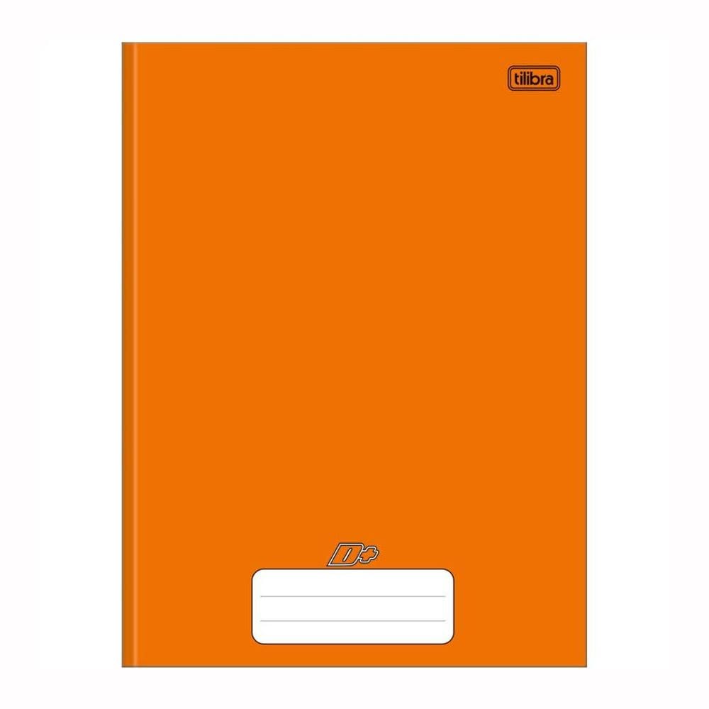 Caderno brochurão capa dura 48fls 1x1 D Mais Laranja Tilibra