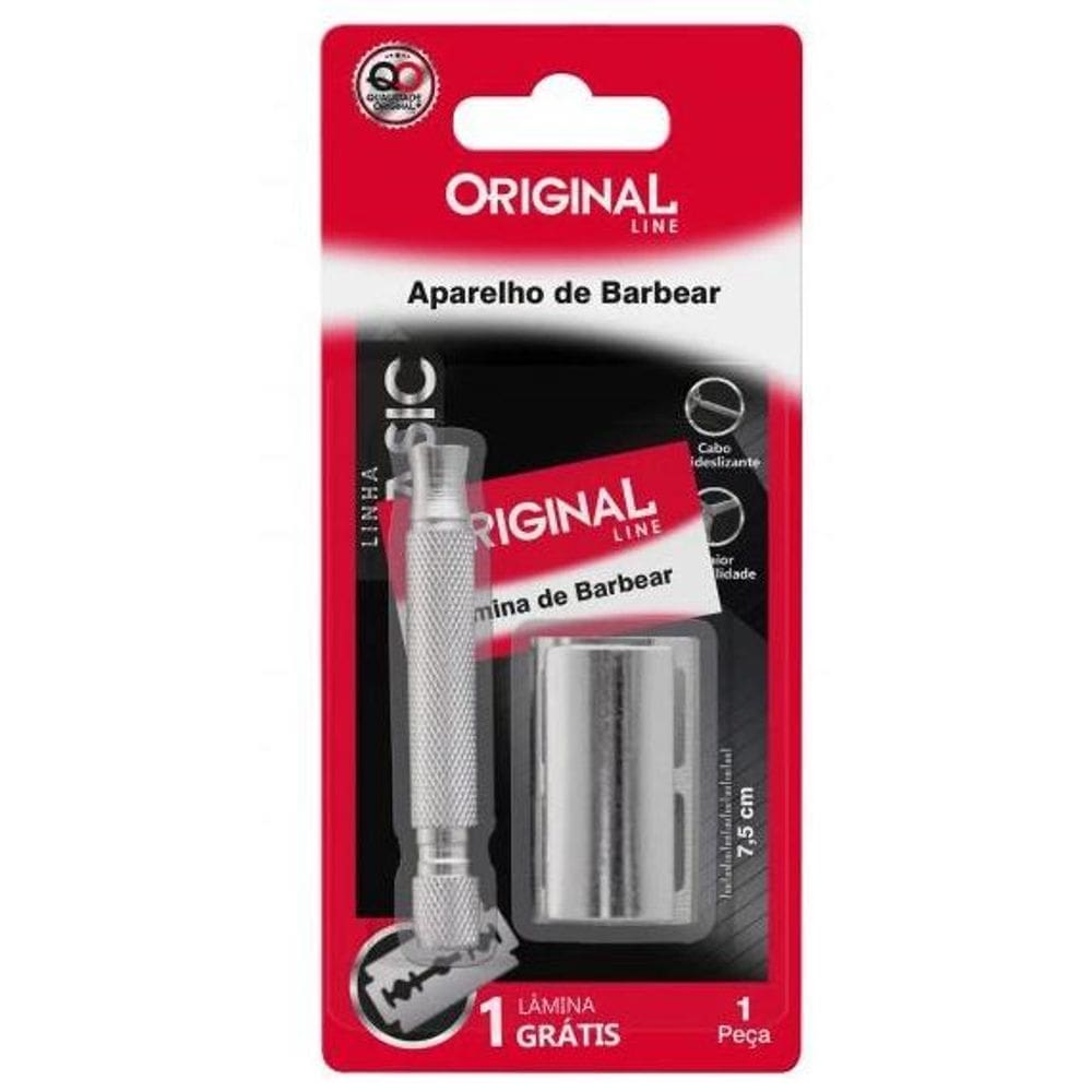 Aparelho De Barbear Antigo Metal Retrô 1 Lâmina Navalha Aço