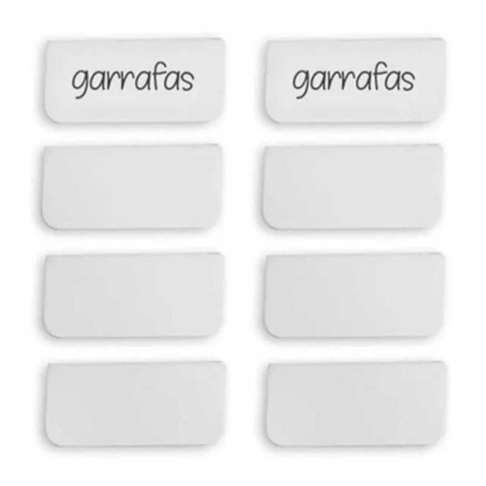 Kit 8 Placas Identificadora Para Caixas Ou Cube