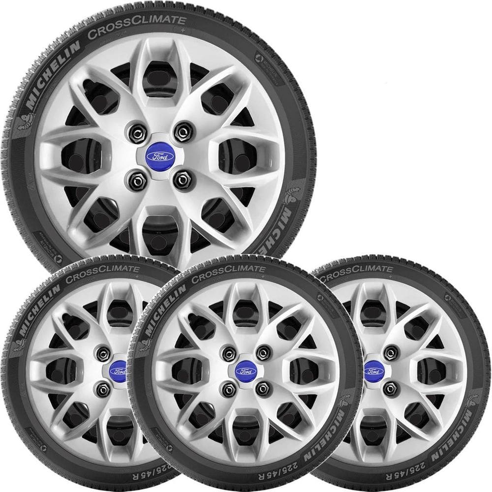 4X Calota Ford Ka Hatch Sedan Aro 14 Com Emblema 342Cb