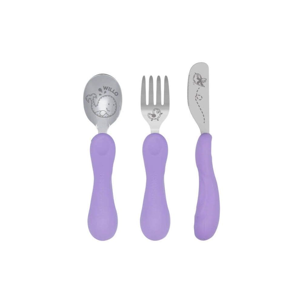 Jogo Anatômico Colher Garfo E Faca Com Inox Baleia Willo 3Pcs - Marcus  Marcus