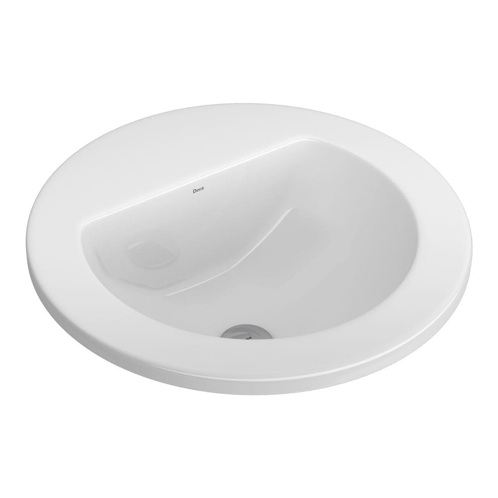 Cuba de Sobrepor Lavatório Redonda com Mesa 45X45cm Branco - L.1272.17